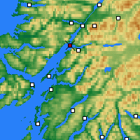 Nächste Vorhersageorte - Loch Linnhe - Karte