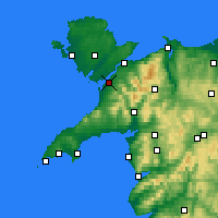 Nächste Vorhersageorte - Caernarfon - Karte