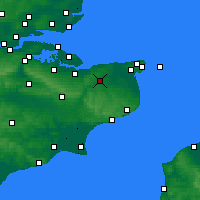 Nächste Vorhersageorte - Canterbury - Karte