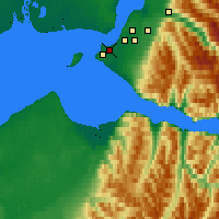 Nächste Vorhersageorte - Lake Hood - Karte