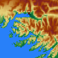 Nächste Vorhersageorte - Valdez - Karte