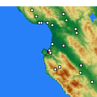 Nächste Vorhersageorte - Monterey - Karte