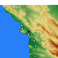 Nächste Vorhersageorte - San Luis Obispo - Karte