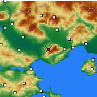 Nächste Vorhersageorte - Rodolivos - Karte