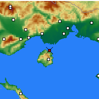 Nächste Vorhersageorte - Thasos - Karte