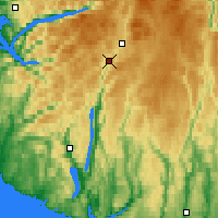 Nächste Vorhersageorte - Vest-Agder - Karte