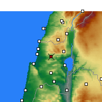 Nächste Vorhersageorte - Karmi'el - Karte
