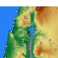 Nächste Vorhersageorte - Tiberias - Karte