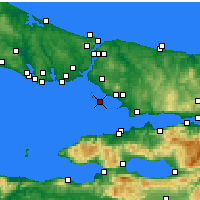 Nächste Vorhersageorte - Büyükada - Karte