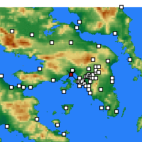 Nächste Vorhersageorte - Elefsina - Karte