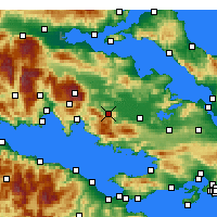 Nächste Vorhersageorte - Livadia - Karte