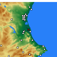 Nächste Vorhersageorte - Sueca - Karte
