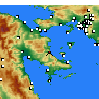 Nächste Vorhersageorte - Archea Epidavros - Karte