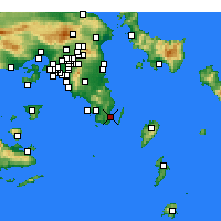 Nächste Vorhersageorte - Keratea - Karte