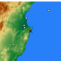 Nächste Vorhersageorte - Ocean Beach - Karte