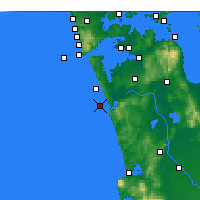 Nächste Vorhersageorte - Port Waikato - Karte
