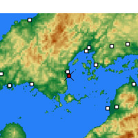 Nächste Vorhersageorte - Iwakuni - Karte