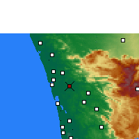 Nächste Vorhersageorte - Kochi - Karte