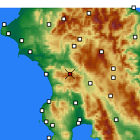 Nächste Vorhersageorte - Andritsena - Karte