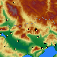 Nächste Vorhersageorte - Nevrokopi - Karte