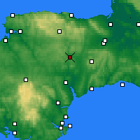 Nächste Vorhersageorte - Tiverton - Karte