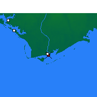 Nächste Vorhersageorte - Apalachicola - Karte
