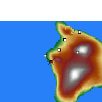 Nächste Vorhersageorte - Kailua-Kona - Karte