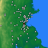 Nächste Vorhersageorte - Brookline - Karte