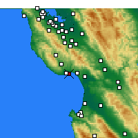 Nächste Vorhersageorte - Santa Cruz - Karte