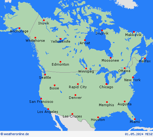   Nordamerika Vorhersagekarten