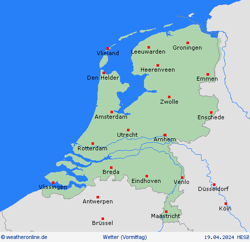 übersicht Niederlande Europa Vorhersagekarten