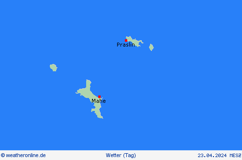 übersicht Seychellen Afrika Vorhersagekarten