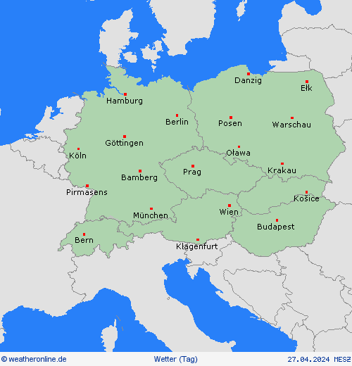 übersicht  Nordamerika Vorhersagekarten