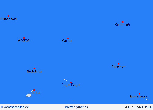 übersicht Kiribati Ozeanien Vorhersagekarten