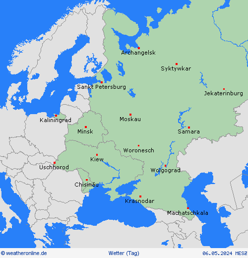 übersicht  Europa Vorhersagekarten