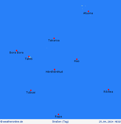 straßenwetter Französisch-Polynesien Ozeanien Vorhersagekarten