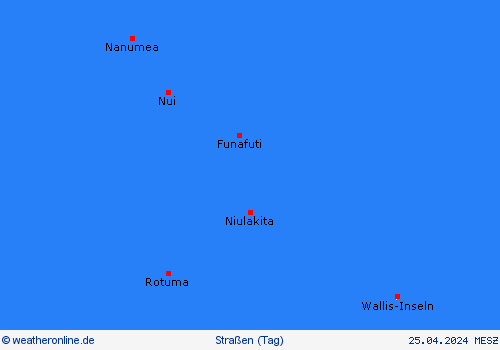 straßenwetter Tuvalu Ozeanien Vorhersagekarten