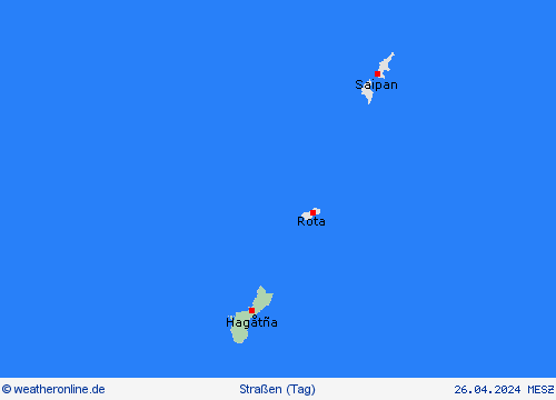 straßenwetter Guam Ozeanien Vorhersagekarten