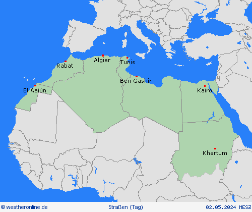 straßenwetter  Afrika Vorhersagekarten