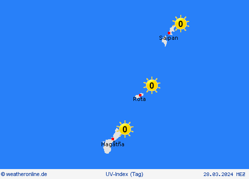 uv-index Marianen Ozeanien Vorhersagekarten