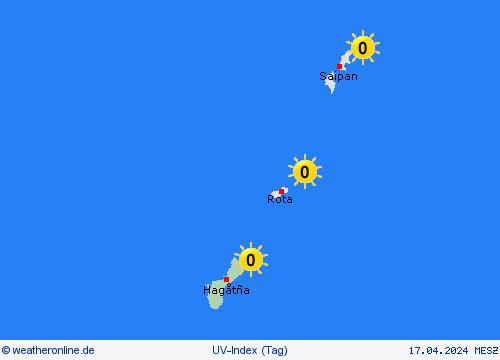 uv-index Guam Ozeanien Vorhersagekarten
