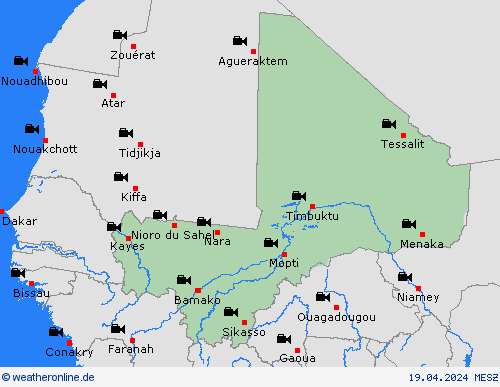 webcam Mali Afrika Vorhersagekarten