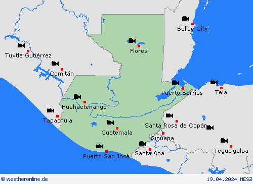webcam Guatemala Mittelamerika Vorhersagekarten