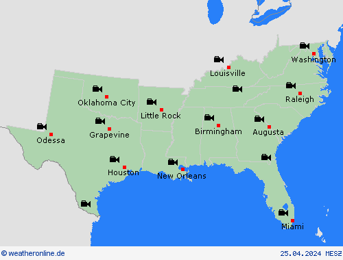 webcam  Nordamerika Vorhersagekarten