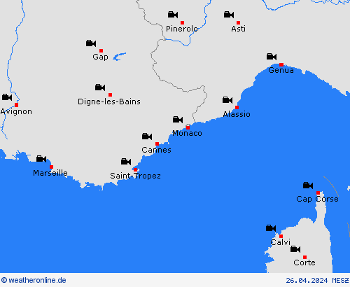 webcam Monaco Europa Vorhersagekarten