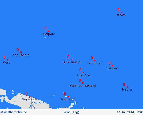 wind Nauru Ozeanien Vorhersagekarten