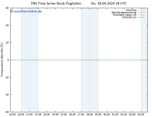 Temp. 850 hPa GEFS TS Do 18.04.2024 18 UTC