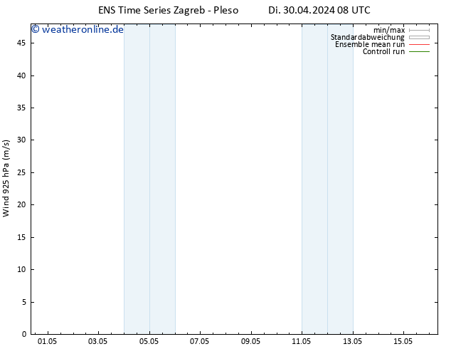 Wind 925 hPa GEFS TS Do 16.05.2024 08 UTC