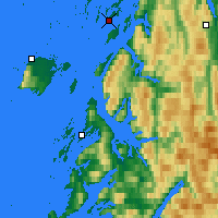 Nächste Vorhersageorte - Tjøtta - Karte