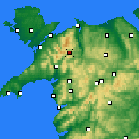 Nächste Vorhersageorte - Snowdonia - Karte